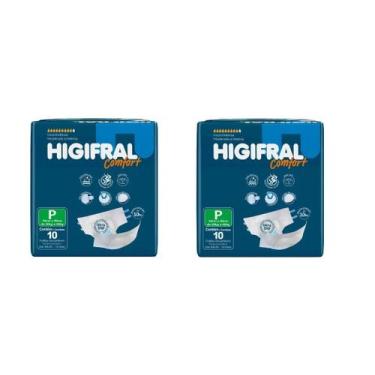 Imagem de Kit 2 Fralda Adulto Higifral Confort P Com 10 Und - Eurofral