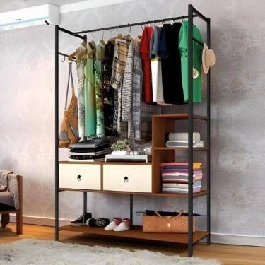 Imagem de Closet Industrial Magali Preto Canela Off White
