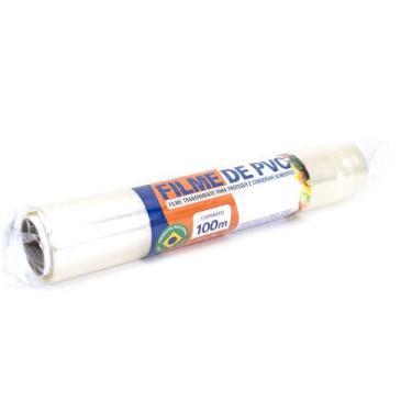 Imagem de Kit com 2 unidades de filme PVC 28 centímetros por 100 metros refil - 