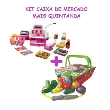Imagem de Kit Feira de Legumes Crec Crec Caixa Registradora Com Sons - Big Star 