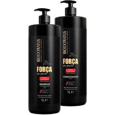 Imagem de Kit Shampoo + condicionador Força com Pimenta 1L - Bioextratus