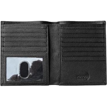 Imagem de J T C JUZAR TAPAL COLLECTION Carteiras masculinas com bloqueio de RFID carteira fina para homens, porta-cartões, bolso frontal, carteira hipster, tamanho europeu, Preto, Minimalista