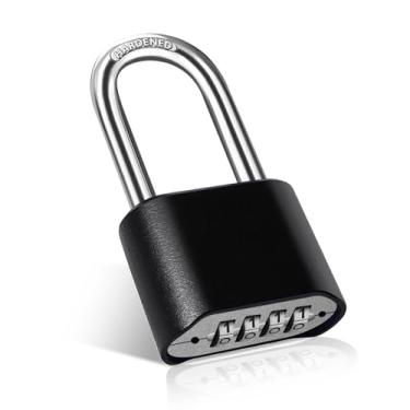Imagem de Cadeado externo de 6 cm de comprimento, cadeado de combinação, travas resistentes à prova de intempéries para academia, portão, caixa de ferramentas, cerca, estojo, bicicleta, motocicleta (1)