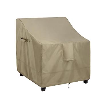 Imagem de OutdoorLines Capa de cadeira de móveis à prova d'água para ambientes externos – Capas de cadeira de gramado resistentes a raios UV para móveis ao ar livre à prova de vento, capa de cadeira resistente,