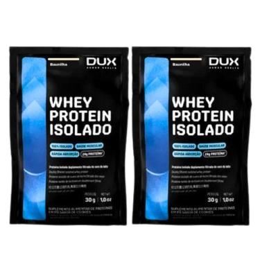 Imagem de 2x Sache Whey Protein Isolado Dux Baunilha 30g, Baunilha