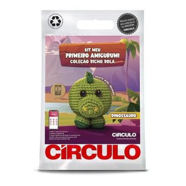 Imagem de Kit amigurumi - bicho bola - Circulo, 9, Dinossauro