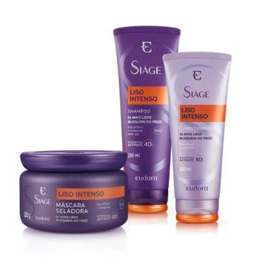 Imagem de Kit Siàge Liso Intenso Shampoo+Condicionador+Máscara-Unissex