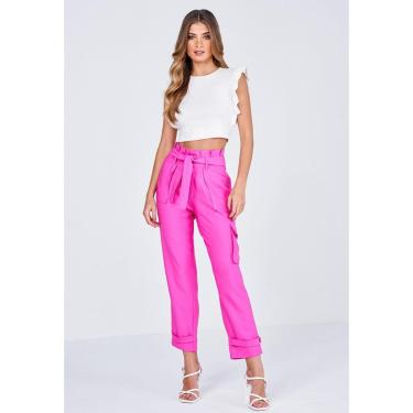 Imagem de Blusa Cropped Lado Avesso Manga Babados Off-White Tam. M-Feminino