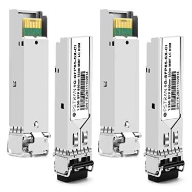 Imagem de OPSTRAN Módulo transceptor SFP 1000BASE-SX compatível com Cisco GLC-SX-MMD GLC-SX-MM SFP-GE-S Ubiquiti UF-MM-1G Finisar D-Link Brocado e mais 850nm 550m DDM Duplex LC MMF Pacote com 4