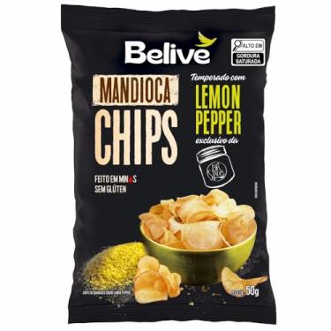 Imagem de BELIVE CHIPS MANDIOCA LEMON PEPPER 50G - 5 UNIDADES
