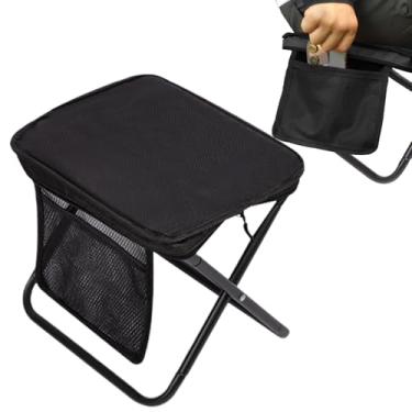 Imagem de Bancos dobráveis para acampamento | Banqueta dobrável de tecido Oxford portátil para viagem | à prova de rasgos ao ar livre para pesca, mochila, caminhada, escalada de montanha