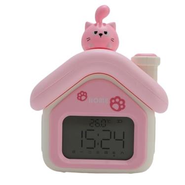 Imagem de Asixxsix Despertador infantil, Relógio fofo recarregável para treinamento para dormir com luz noturna, temporizador, controle remoto por aplicativo, Despertador para meninas (Rosa)