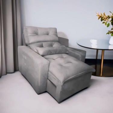 Imagem de Poltrona do Papai Retrátil e Reclinável em Tecido Suede