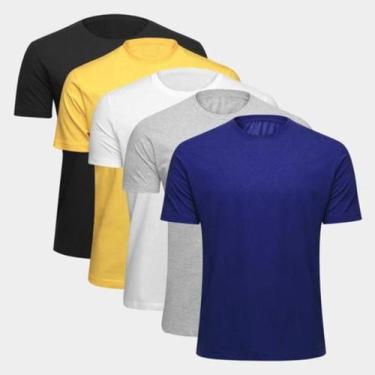 Imagem de Kit 5 Camisetas Lisas Básicas Cores Estampa - Diversas, Lote 10, GG