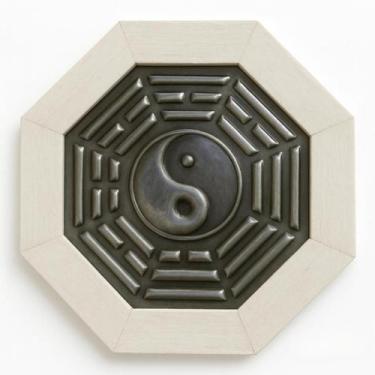 Imagem de Baguá Céu Posterior Yin Yang Madeira Pátina Oitavado 18 cm - Lua Místi