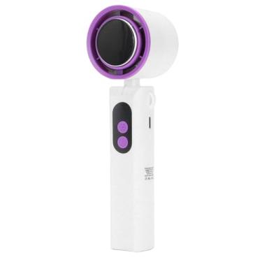 Imagem de Yunir Fã de Turbo Portátil Portátil Com Refrigerador de Gelo, fã Pessoal Recarregável USB de 4000mAh, Fãs de Bolso Pequenos de Alta Velocidade Com Exibição Digital para Viagens/ao Ar (Branco)