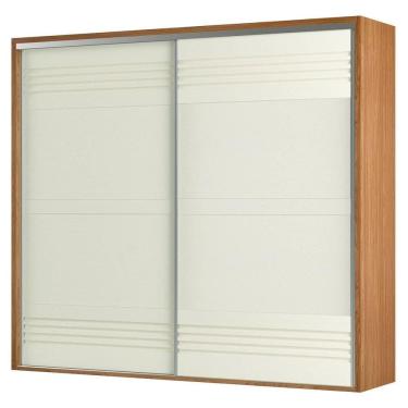 Imagem de Guarda Roupa Casal 267cm 2 Portas De Correr 100% Mdf Tw603 Freijó/off White - Dalla Costa