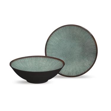 Imagem de Conjunto 6 Bowls Decorados 300ml Cerâmica Feldspática Branco