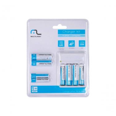 Imagem de Carregador De Pilhas Com 4 Pilhas Aa 2500 Mha E 4 Pilhas Aaa 1000mha Cb093 Bivolt