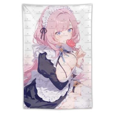 Imagem de LIEGBMEU Sexy Bikini Hot Anime Girl Tapeçaria 101.6 cm x 152.4 cm Interior Exterior Wall Quilt Art Decoração de Tapeçaria Caprichosa, Aa030