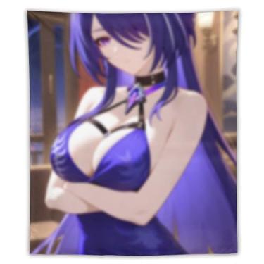 Imagem de LIEGBMEU Sexy Bikini Hot Anime Girl Tapeçaria 127.0 cmx152.4 cm Interior Exterior Wall Quilt Art Decoração de Tapeçaria Caprichosa, AC061