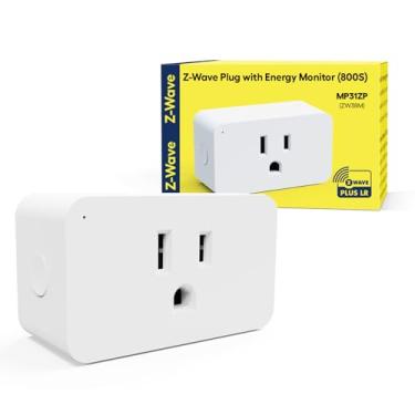 Imagem de Minoston Z-Wave 800 Series Zwave Plug with Energy Monitoring, Power Meter Z-Wave Outlet Switch, Z-Wave hub Required, Work with SmartThings, Wink, Vera, Z-Box Hub, Home Assistant (MP31ZP)