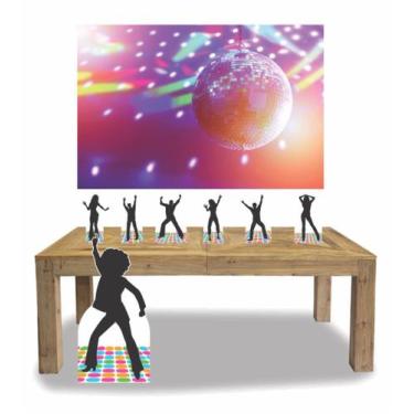 Imagem de Kit Display Mdf Discoteca Homem Com 07 Pçs + Painel Grande - x4adesivo
