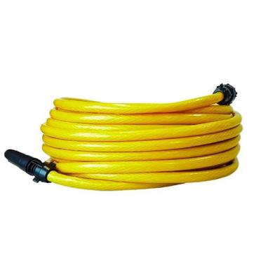 Imagem de Kit Mangueira Jardim Siliconada Trançada Amarela Megafortte 1/2" x 2,0
