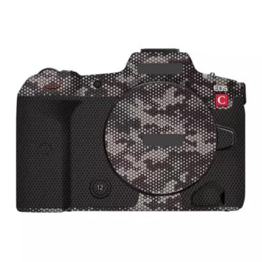 Imagem de Adesivo de capa de câmera R5C para Canon EOS R5 C protetor de câmera película protetora anti-arranhões decoração (Mamba Titanium)