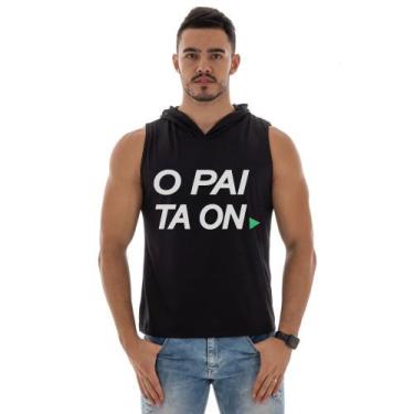 Imagem de Regata De Capuz Masculino Machão Academia Fitness Personalizado O Pai 