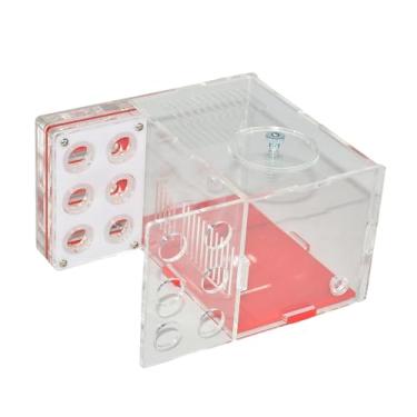 Imagem de Dualoai Housing Nest Farm Castle Moisture House Nest Box Breeding Case para o Dia Crianças, 1.5cm
