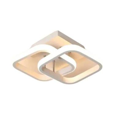 Imagem de Luminária De Teto LED Com 3 Temperaturas De Cor, Moderna, Esmalte Cozi