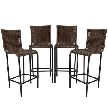 Imagem de 4 Banquetas Em Bar, Bancada, Balcão Diplomata Argila - PANERO