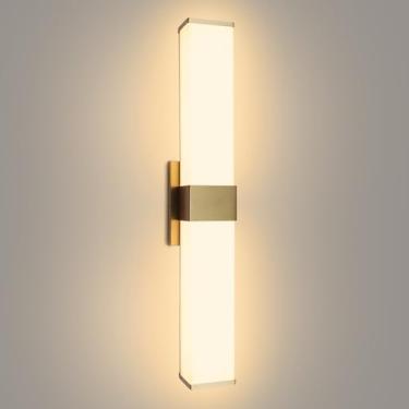 Imagem de Kalium Arandelas de parede modernas de 61 cm, luzes reguláveis para banheiro, iluminação interna de LED branco quente 3000K para banheiro, escadas, sala de estar, quarto. Com fio.