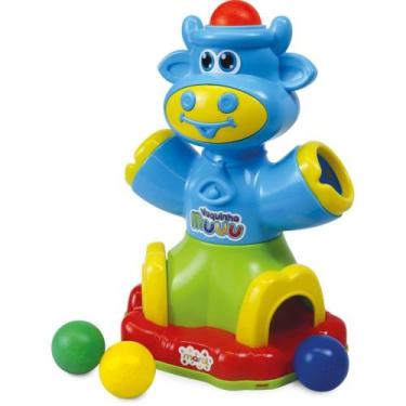 Imagem de Brinquedo Educativo Vaquinha Muuu C/4 Bolinhas - Maral