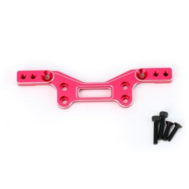 Imagem de Aluminum Alloy Rear Damper Plate Upgrade, Extended Design for ARRMA 1/14 Typhon Grom, Improves Suspension & Camber Angle (Red)