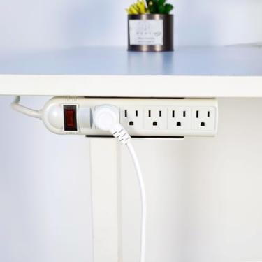 Imagem de Monzlteck Suporte universal de régua elétrica - sob mesa ou parede - cabe de 4 a 6 cm de largura