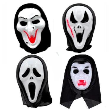 Imagem de Máscara Halloween Assustadora Pânico Vampiro ou Bruxa Com Capuz - Piff