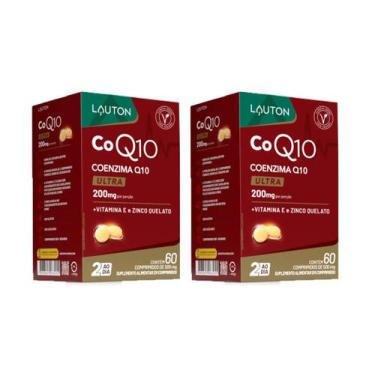 Imagem de Kit 2x CoenzimaQ10 com Vitamina E Zinco 200mg 60 cápsulas Lauton - Lau