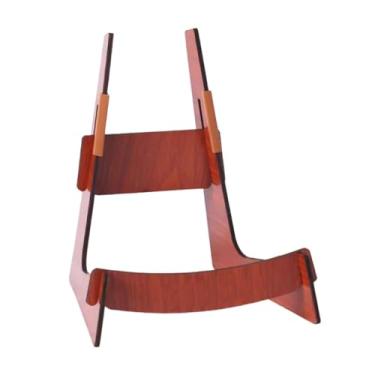 Imagem de KiBcsLic Suporte de madeira para violão, suporte para instrumentos de corda, leve para violino, para banjo elétrico clássico, Madeira Vermelha