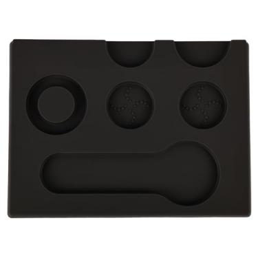 Imagem de FALESOUL Tapete de café expresso, acessórios de café expresso, silicone seguro para alimentos, tapete de café antideslizante para barista, cafeteria doméstica (preto)