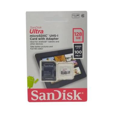 Imagem de Cartão De Memoria 128Gb Micro Sd Ultra 100Mb/S C10 Sandisk, Micro sd, 