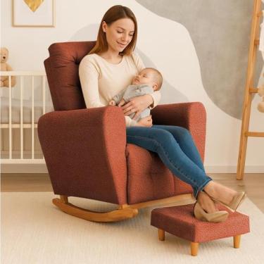 Imagem de Poltrona de Amamentação com Puff  Conforto e Funcionalidade para Mamãe