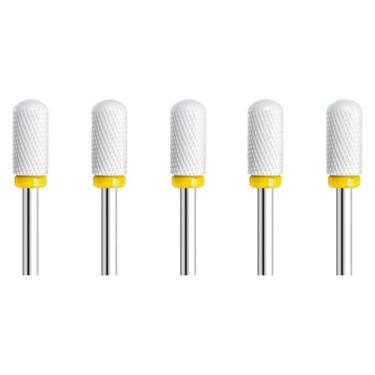 Imagem de 5 peças de cerâmica para arte de unhas, cortador rotativo, aparelho de limpeza para manicure, acessórios de máquina de trituração de unhas, ferramenta de gel de unha