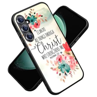 Imagem de ZXHSBROK Capa para Samsung Galaxy S24 FE, silicone fino premium com [forro de microfibra macio antiarranhões] Capa protetora à prova de choque para S24 FE 5G 6,7 polegadas, versículo bíblico com