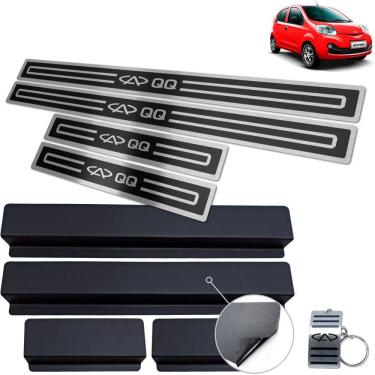 Imagem de Soleiras Chery QQ 2015 a 2020 Preto Alto Relevo