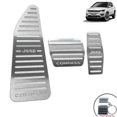 Imagem de Pedaleiras + Descanso Jeep Compass 2017/2020 Prata