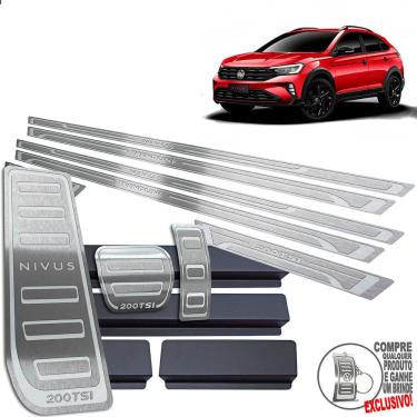 Imagem de Pedaleira Soleira Descanso Prata Volkswagen Nivus Trendline