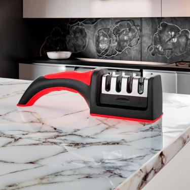 Imagem de Afiador amolador de facas e tesouras - 4 em 1 profissional