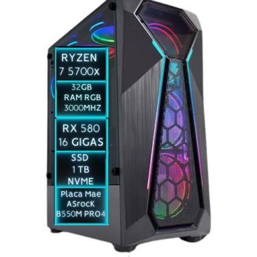Imagem de PC GAMER RYZEN 7 5700x, AsrocK b550m, 32GB Ram RGB 3000Mhz DDR4, SSD M